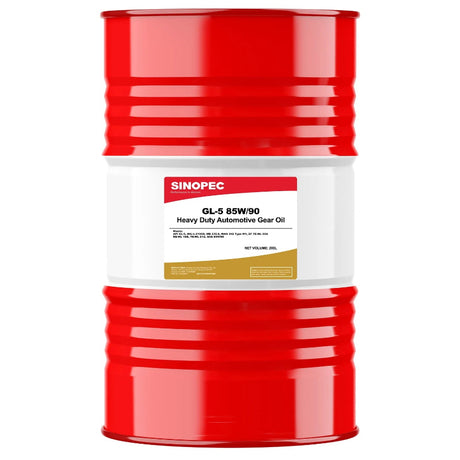 Front image of Sinopec_GL-5_85W90_Heavy_Duty_Automotive_Gear_Oil Drum of 200L.