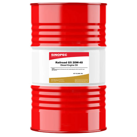 Front image of Sinopec Tulux T500 20W-40 Classic Diesel Engine Oil Drum of 200L.